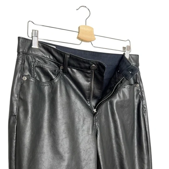 GAP Black Super Soft Faux Leather Vintage Slim High Rise Pants - Picture 10 of 16